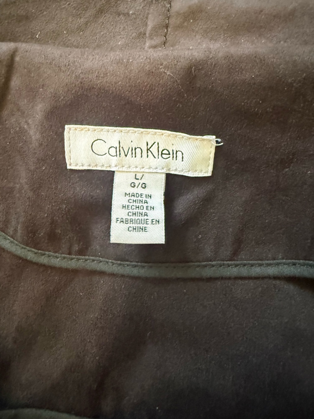 Calvin Klein Black Draped Faux Leather Zip Jacket - Picture 12 of 16